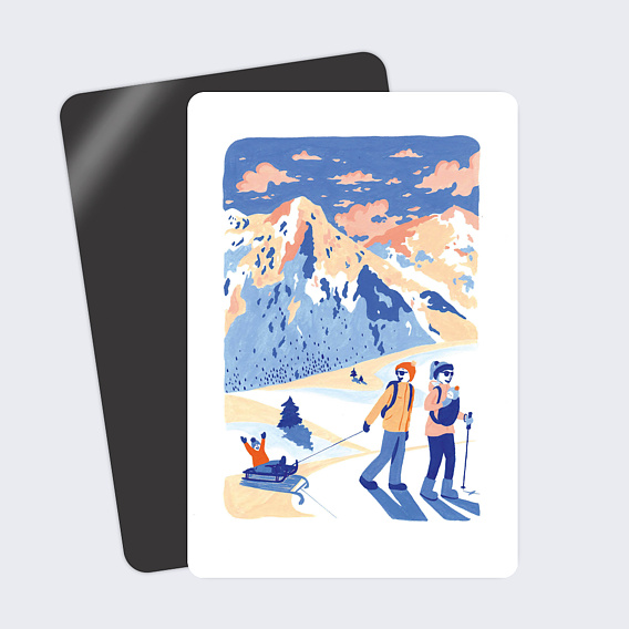 Carte postale Mona Leu-Leu x Popcarte - Famille