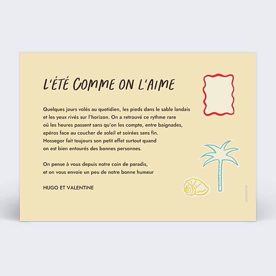 Carte Postale Sticker plage
