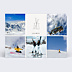 Carte Postale Paire de Skis