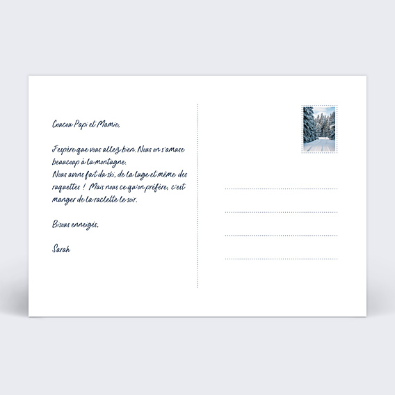 Carte Postale Masque de Ski