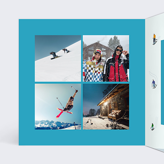 Carte Postale Hiver Sportif