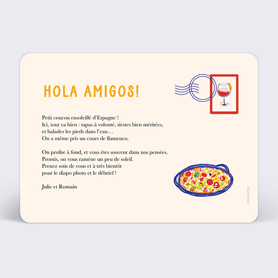 Carte postale Pêle Mêle Espagne Verso