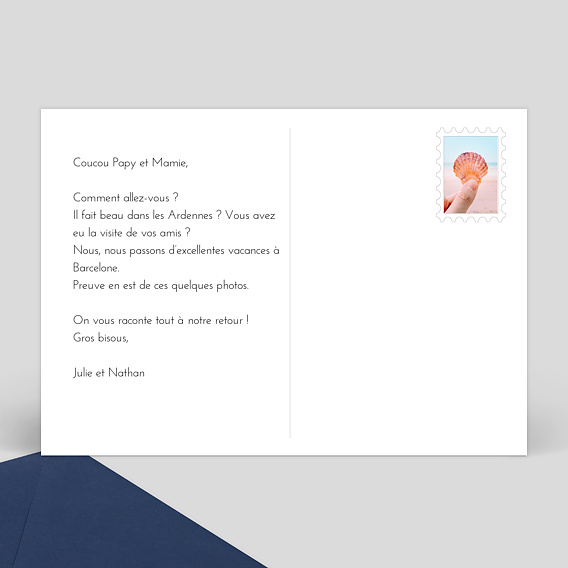 Carte postale Multiphoto 5 photos Verso