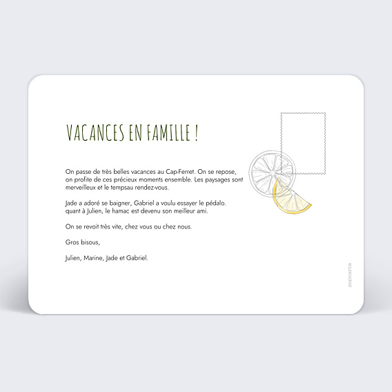 Carte Postale Agrumes