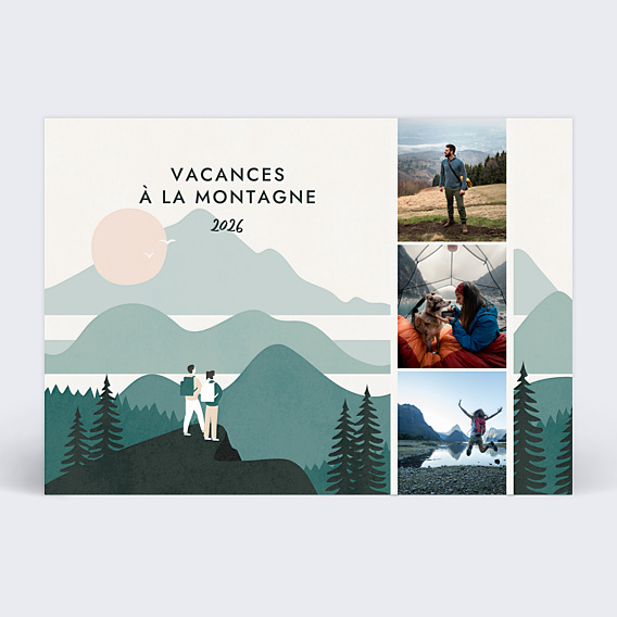 Carte postale Montagne et Randonnée