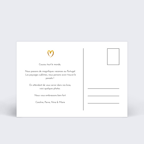 Carte postale Ligne Ocre Verso