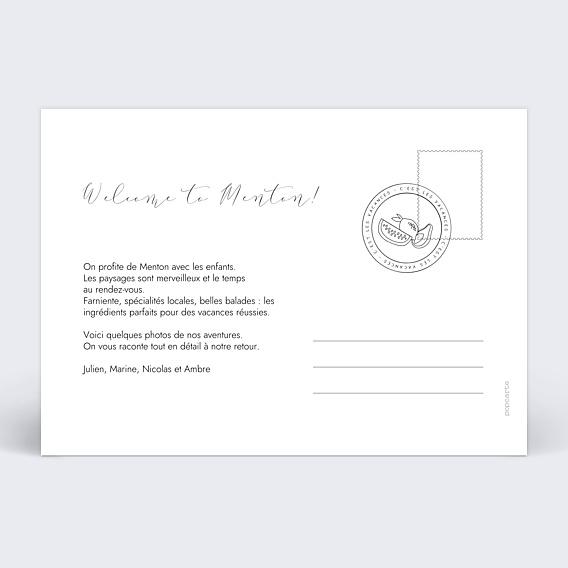 Carte Postale Grande Grille