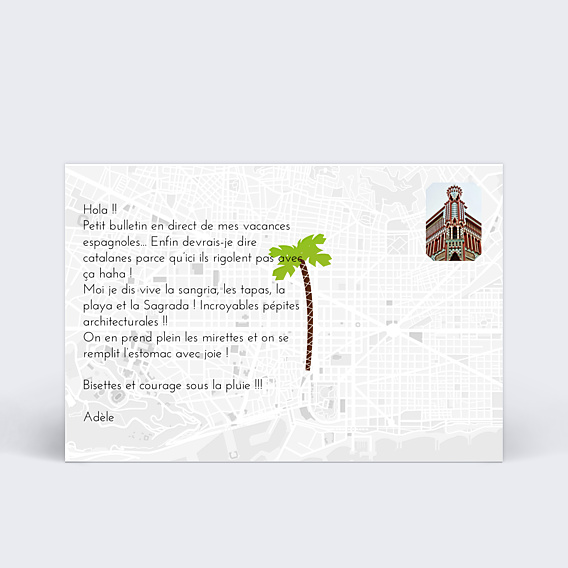 Carte Postale Barcelone