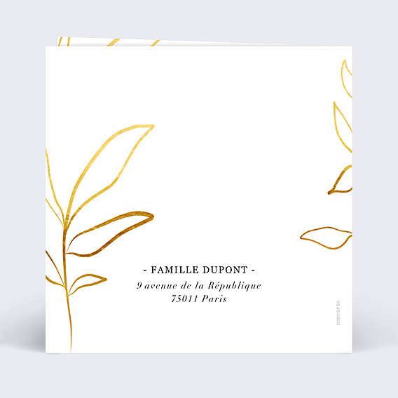 Carte Postale Feuillage Ocre