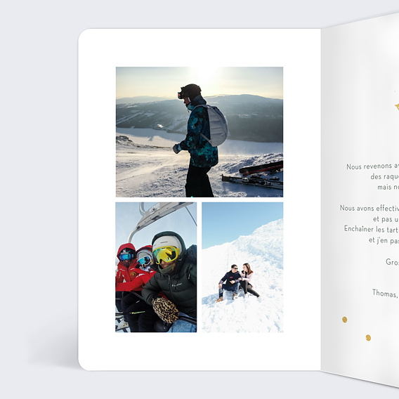 Carte postale Hiver Cadre Végétal Ocre Intérieur Gauche