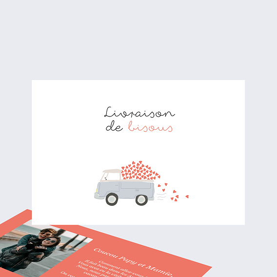 Carte postale Livraison de Bisous