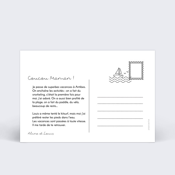 Carte postale Essentialisme Verso