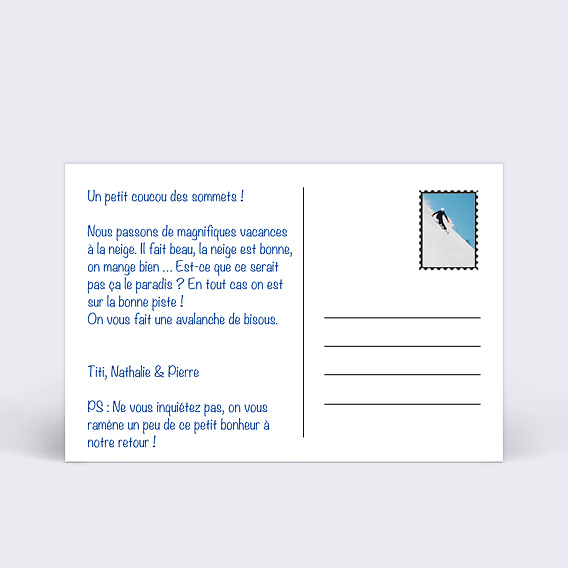 Carte postale Multiphotos 6 Photos Montagne Verso