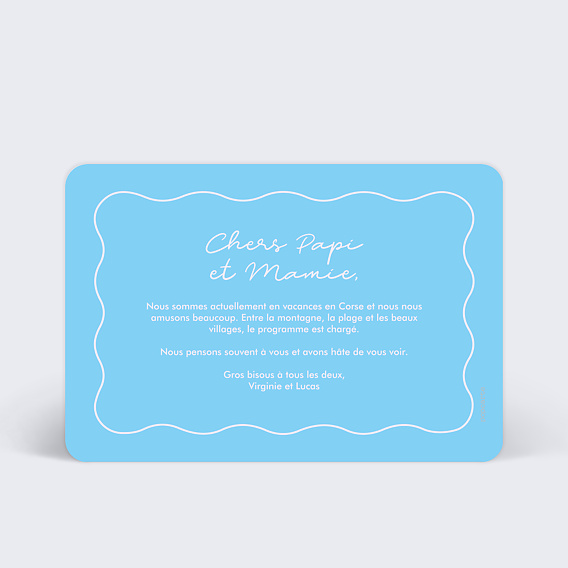 Carte postale Paradiso Verso