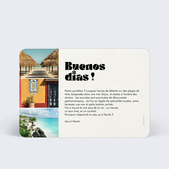 Carte postale Pleine Page Verso