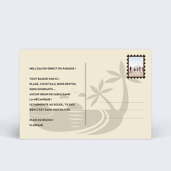 Carte postale Vintage Écusson Verso