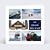 Carte Postale Hiver Multiphoto Bleu