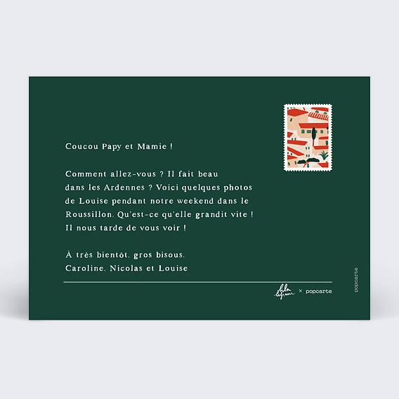 Carte postale Lila Lefranc x Popcarte - Ville Verso