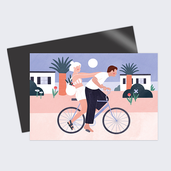 Carte postale La Mandarine Bleue x Popcarte - Vélo