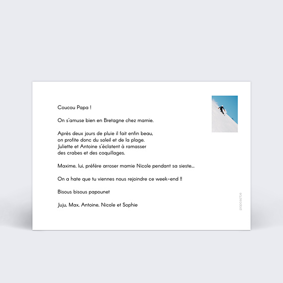 Carte postale Multiphotos 6 Photos Hiver Verso