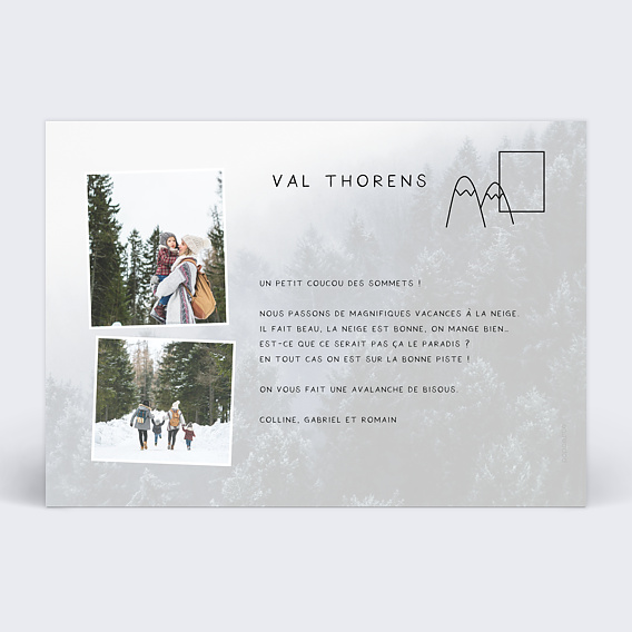 Carte postale Belle Vie Verso