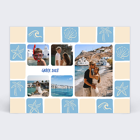Carte Postale Damier estival
