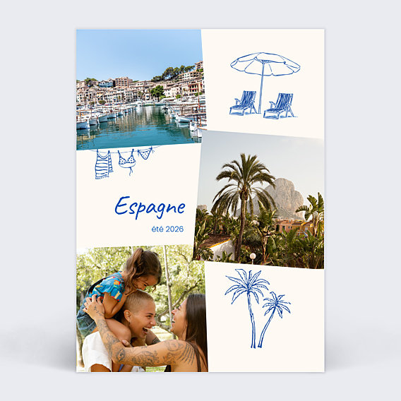 Carte Postale Été club plage