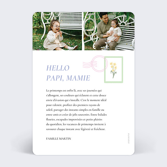 Carte Postale Couronne printanière
