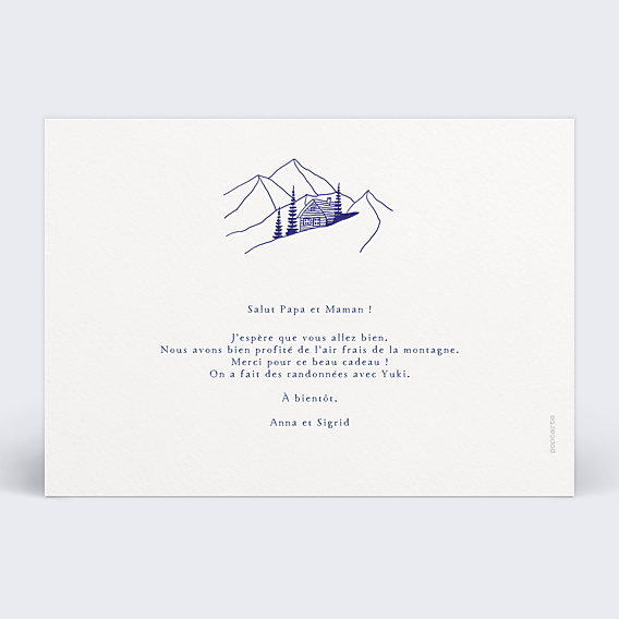 Carte Postale Tampon Montagne