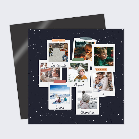 Carte postale Polaroid Enneigé