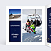 Carte Postale Hiver Multiphoto Bleu