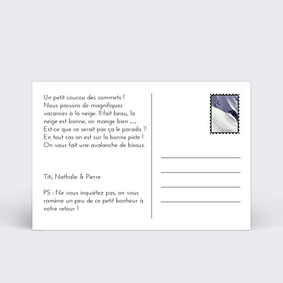 Carte Postale Multiphotos 6 Photos Neige