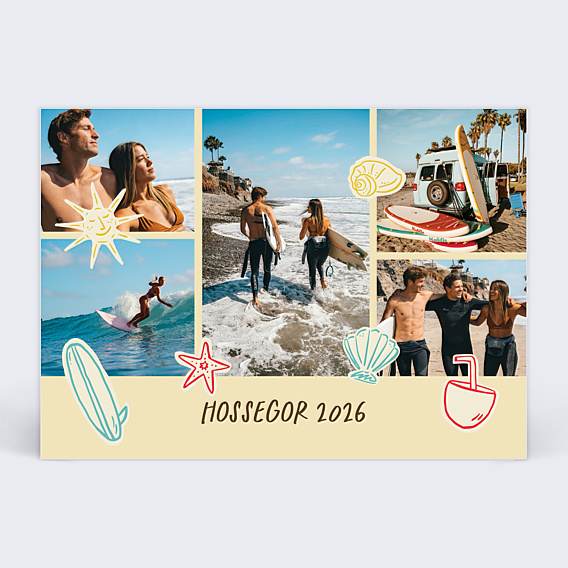 Carte Postale Sticker plage
