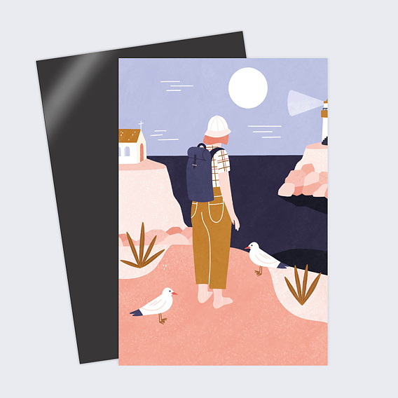 Carte postale La Mandarine Bleue x Popcarte - Randonnée