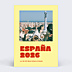 Carte Postale Typo évasion jaune