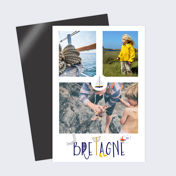 Carte postale Typographie Bretagne