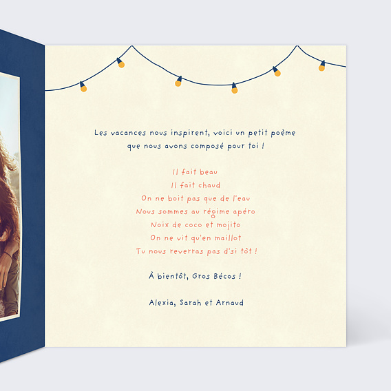 Carte postale Tirages Photos Intérieur Droit