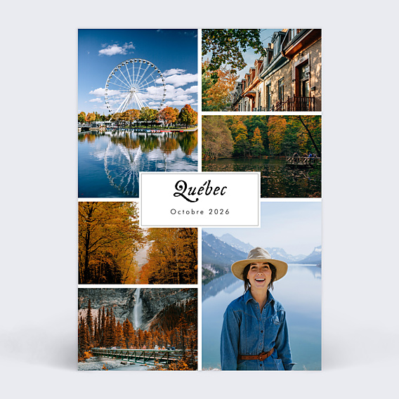 Carte Postale Multiphoto Etiquette Automne
