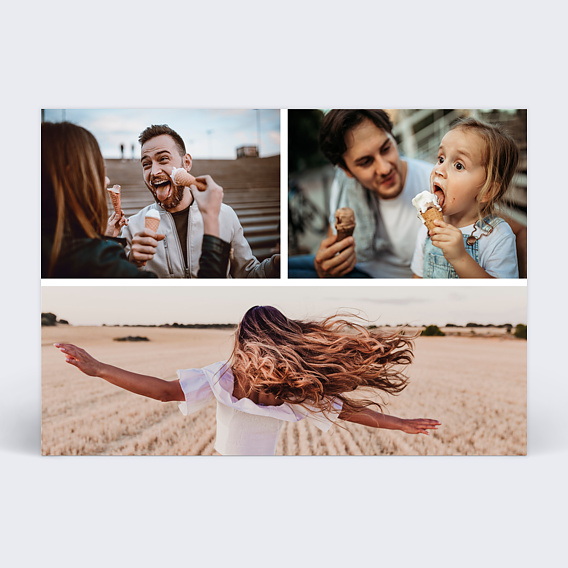 Carte postale Multiphoto horizontale 2-1 Recto