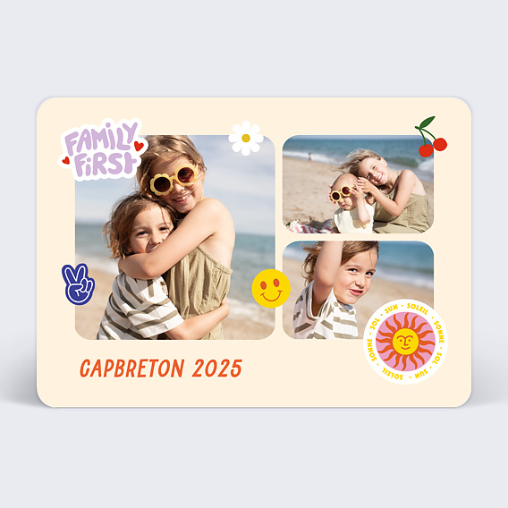 Carte postale Stickers Recto
