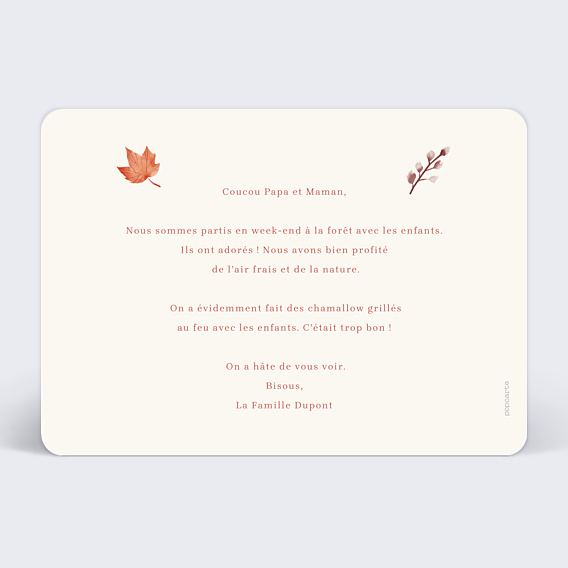 Carte Postale Bandeau automnal