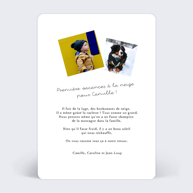 Carte Postale Typographie Minimaliste Verso