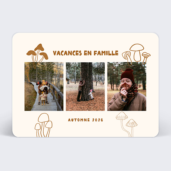 Carte Postale Vive les champignons