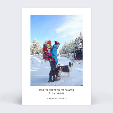 Carte Postale Hiver Polaroïd Simple
