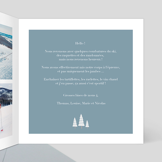 Carte postale Forêt de Sapins Intérieur Droit