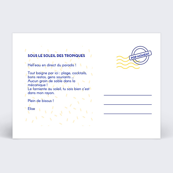 Carte postale La grosse galère Verso