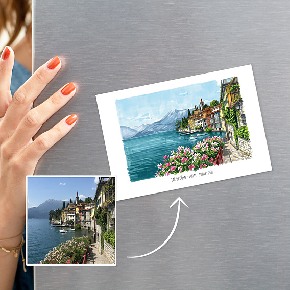 Carte Postale Votre photo dessinée au feutre