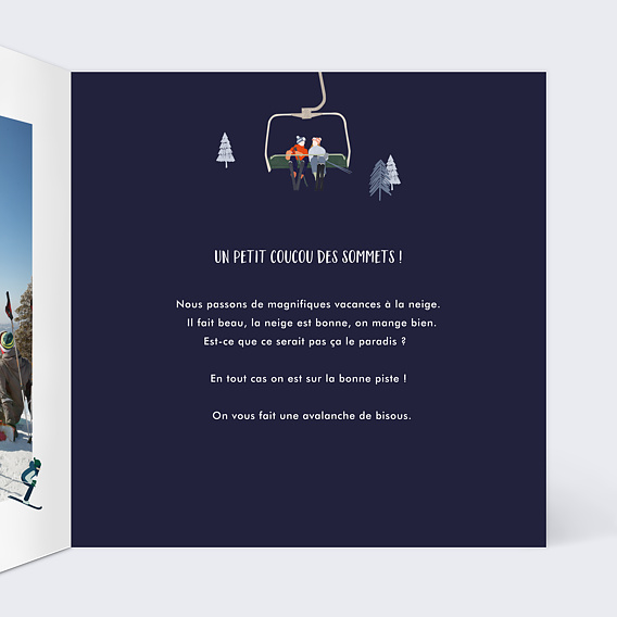 Carte postale Étoile des Neiges Intérieur Droit