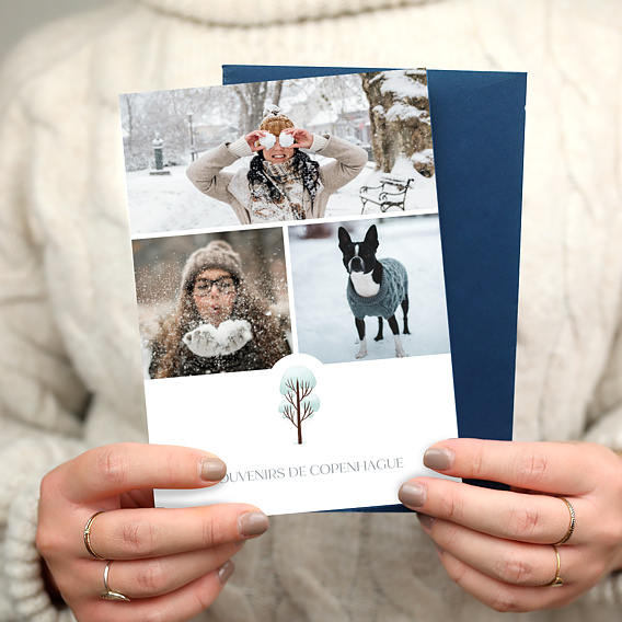 Carte postale Hiver entre amis Après 4