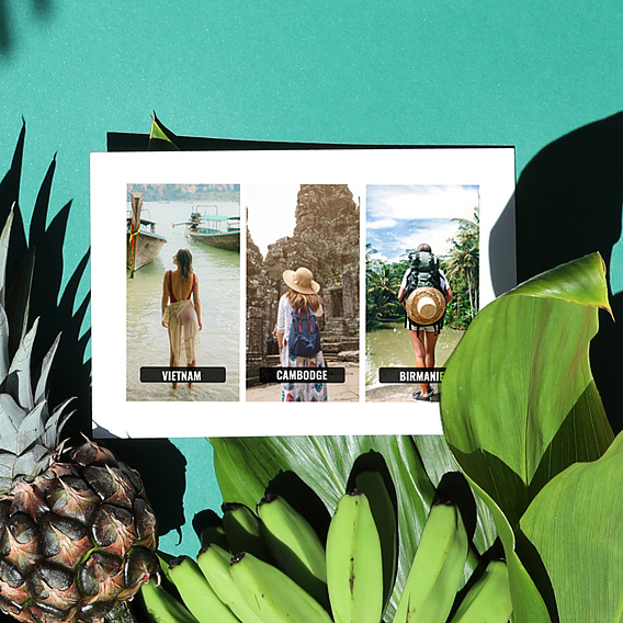 Carte postale Roadtrip étiquettes Après 4